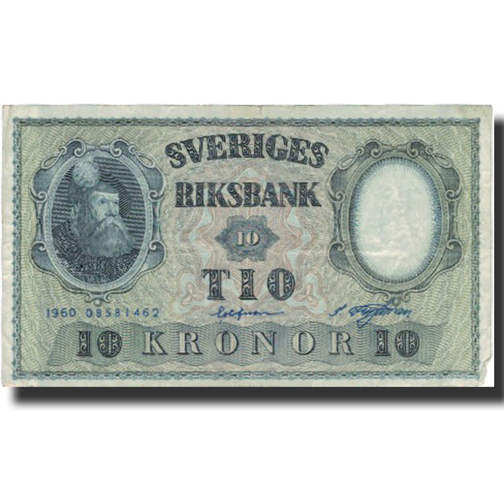 Banknote, Sweden, 10 Kronor, 1960, 1960, KM:43h, VF(20-25)