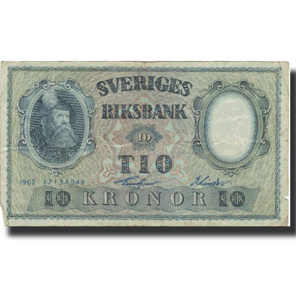 Banknote, Sweden, 10 Kronor, 1952, 1962, KM:43i, VG(8-10)