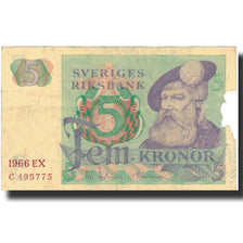 Banknote, Sweden, 5 Kronor, 1966, 1966, KM:51a, VG(8-10)