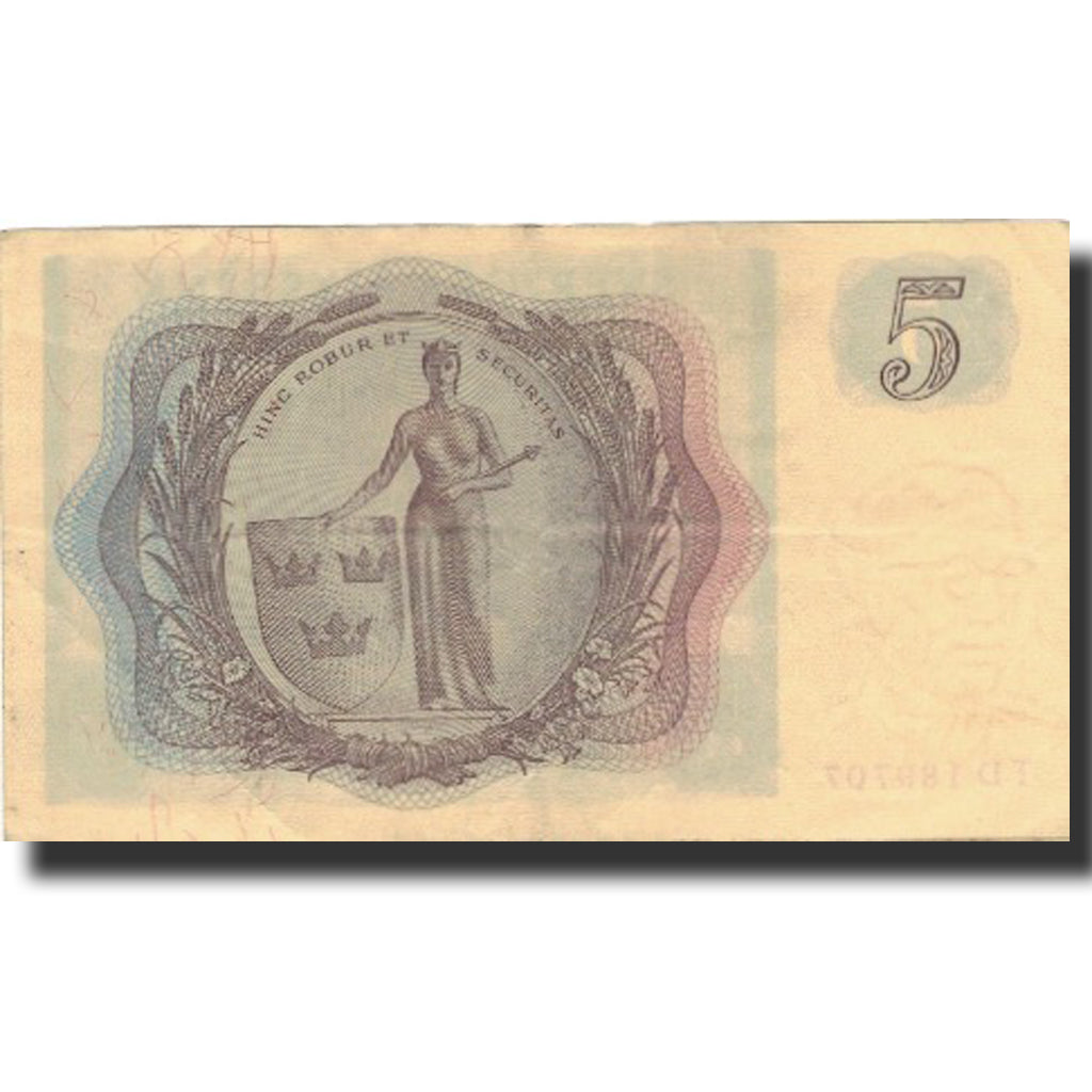 Banknote, Sweden, 5 Kronor, 1961, 1961, KM:42f, EF(40-45)