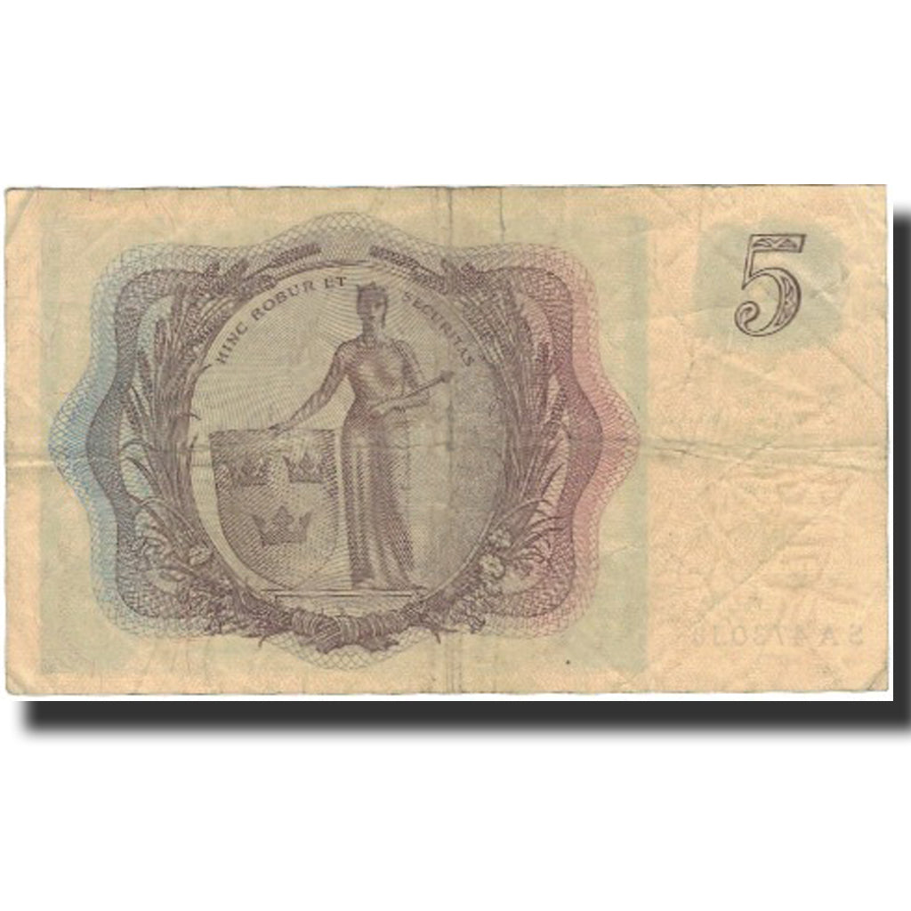 Banknote, Sweden, 5 Kronor, 1961, 1961, KM:42f, VF(20-25)