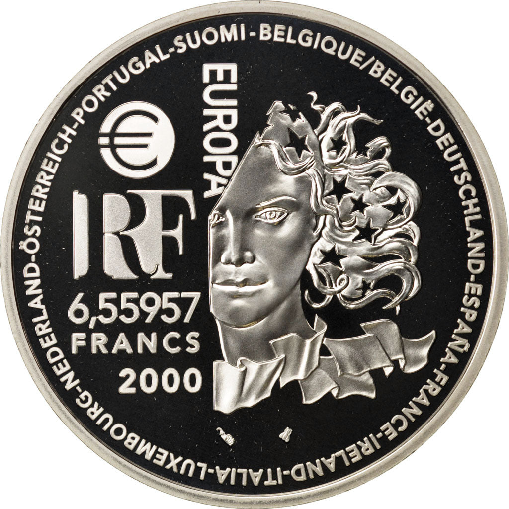 FRANCE, 6,55957 Francs, 2000, MS(65-70), Silver, 22.20