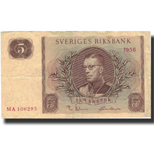 Geldschein, Schweden, 5 Kronor, 1956, 1956, KM:42c, S