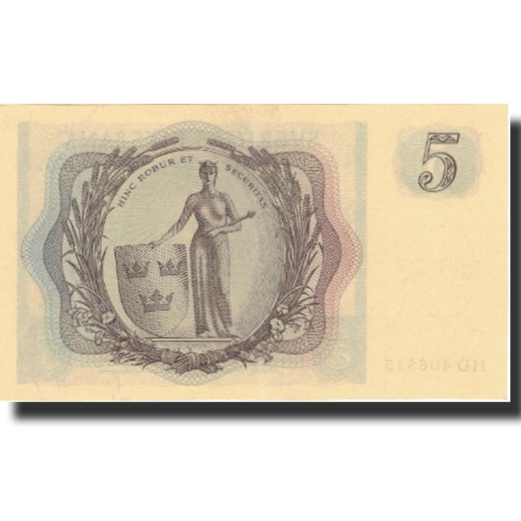 Banknote, Sweden, 5 Kronor, 1955, 1955, KM:42b, UNC(60-62)