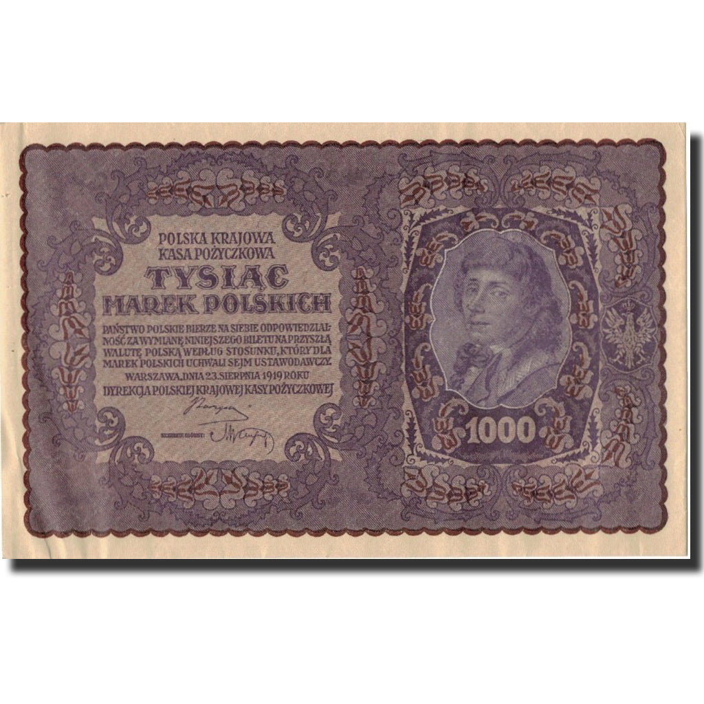 Banknote, Poland, 1000 Marek, 1919, 1919, KM:29, AU(50-53)