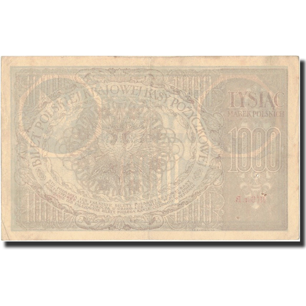 Banknote, Poland, 1000 Marek, 1919, 1919, KM:22b, EF(40-45)