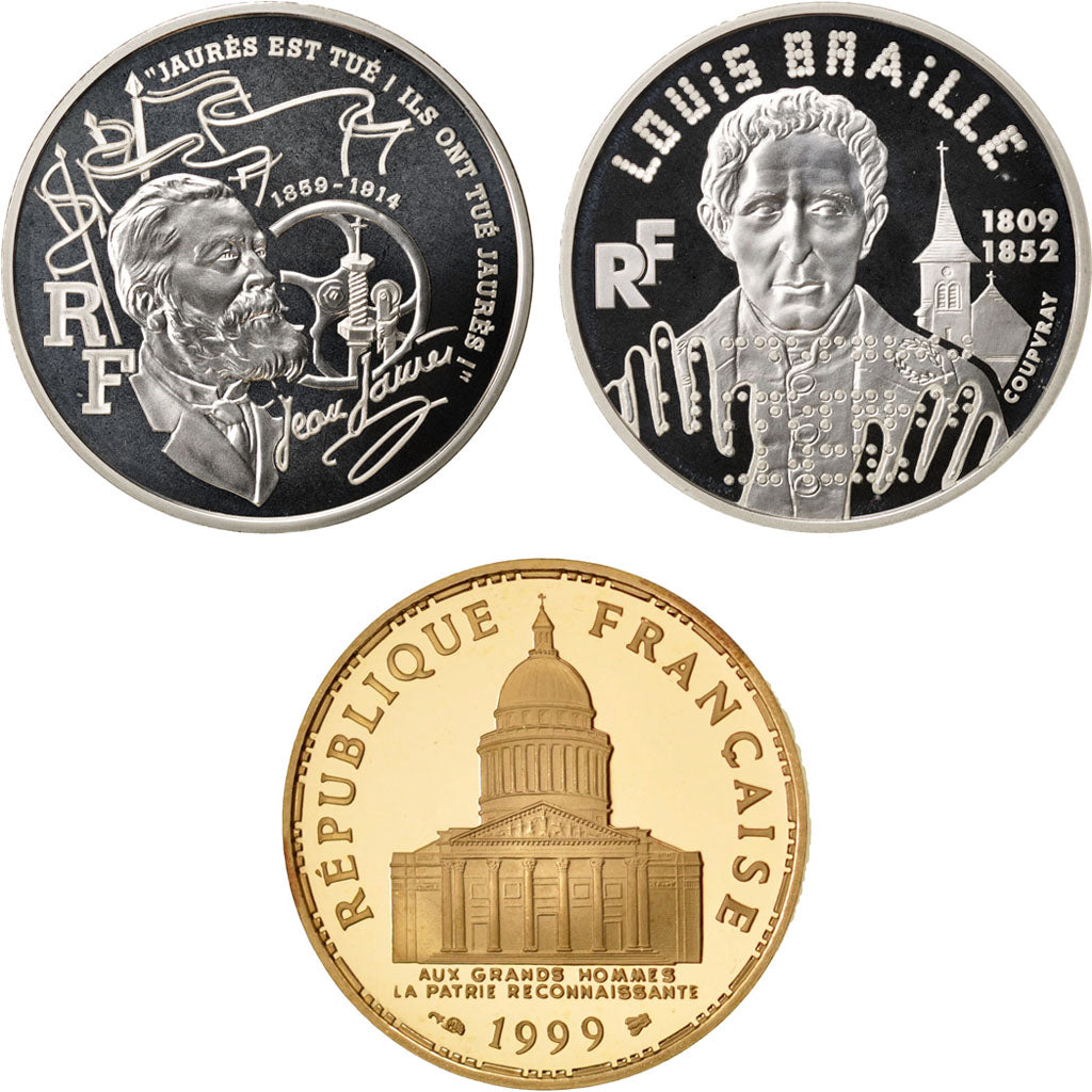 Vème République, coffret 3 x 100 Francs Série 