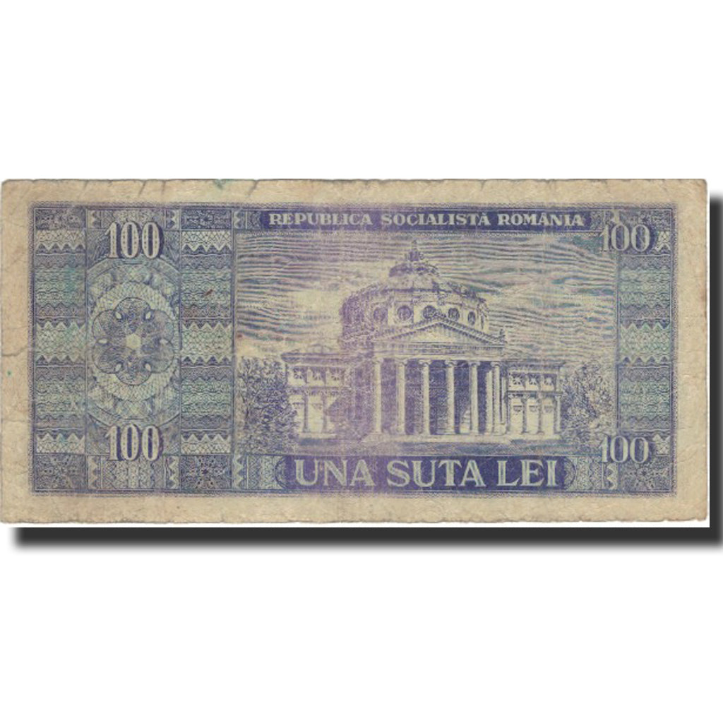 Geldschein, Rumänien, 100 Lei, 1966, 1966, KM:97a, SGE+