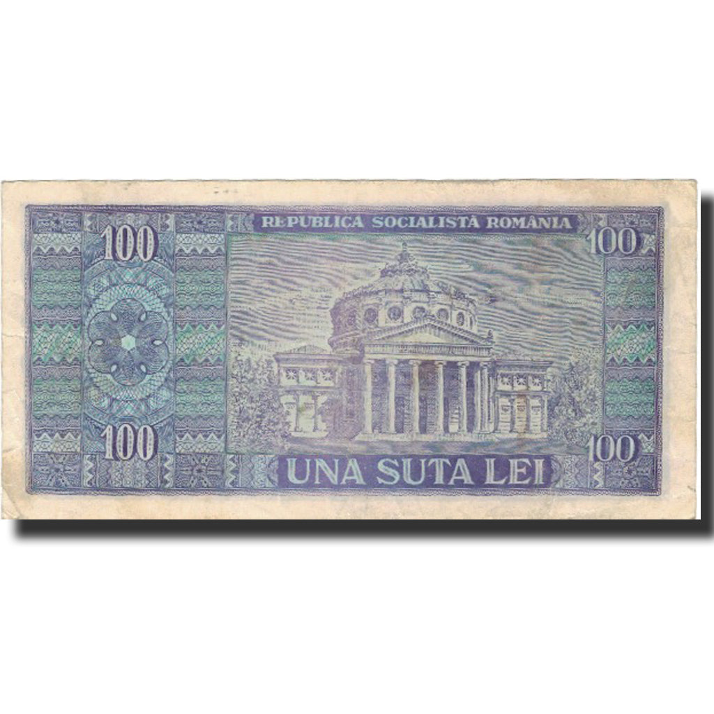 Banknote, Romania, 100 Lei, 1966, 1966, KM:97a, VF(20-25)