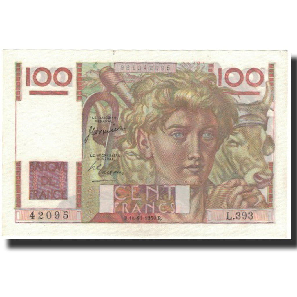 Francia, 100 Francs, Jeune Paysan, 1950, 1950-11-16, UNC, Fayette:28.28, KM:128c