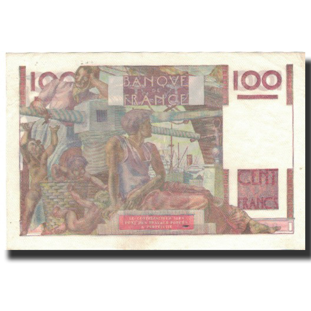 France, 100 Francs, Jeune Paysan, 1953, 1953-06-04, UNC(60-62), Fayette:28.37