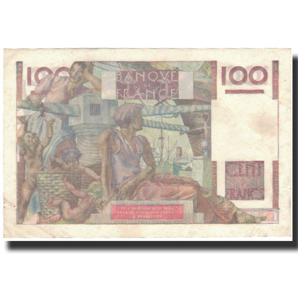 France, 100 Francs, Jeune Paysan, 1953, 1953-06-04, UNC(63), Fayette:28.37