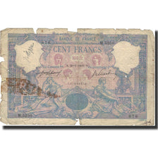 França, 100 Francs, Bleu et Rose, 1909, 1909-01-20, AG(1-3), Fayette:21.24