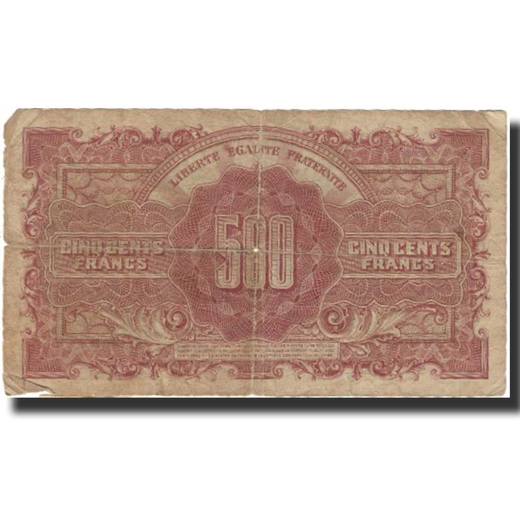 Frankrijk, 500 Francs, Marianne, undated (1945), TB, Fayette:VF 11.1, KM:106