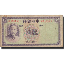 Banknote, China, 5 Yüan, 1947, 1947, KM:80, VF(20-25)