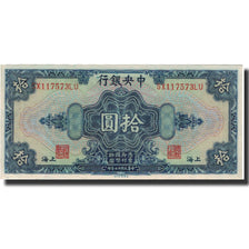 Banknote, China, 10 Dollars, 1928, 1928, KM:197e, AU(55-58)