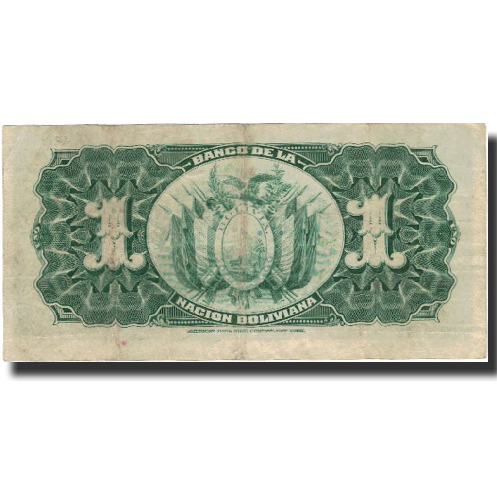 Billet, Bolivie, 1 Boliviano, 1911, 1911-05-11, KM:103a, TB