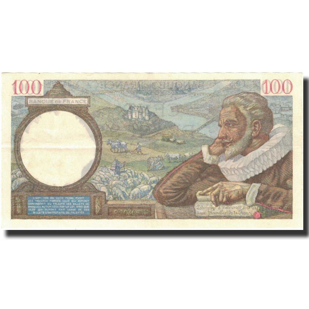 França, 100 Francs, Sully, 1939, 1939-10-26, AU(55-58), Fayette:26.12, KM:94