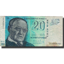 Banknote, Finland, 20 Markkaa, 1993, 1993, KM:123, VG(8-10)