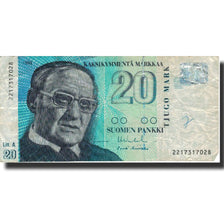 Banknote, Finland, 20 Markkaa, 1993, 1993, KM:123, VG(8-10)