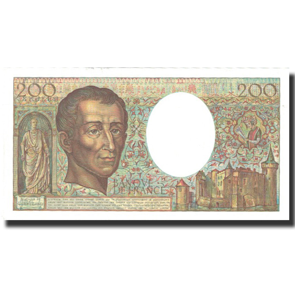 France, 200 Francs, Montesquieu, 1988, 1988, SUP+, Fayette:70.08, KM:155c