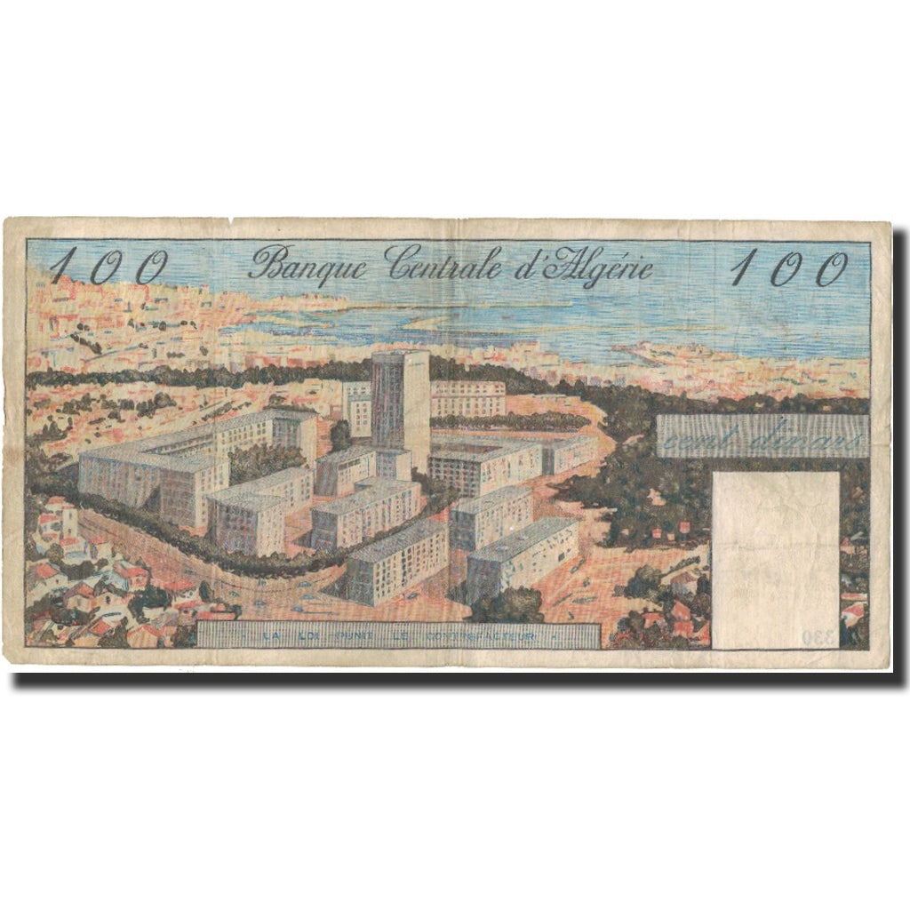 Banknote, Algeria, 100 Dinars, 1964, 1964-01-01, KM:125a, VF(30-35)