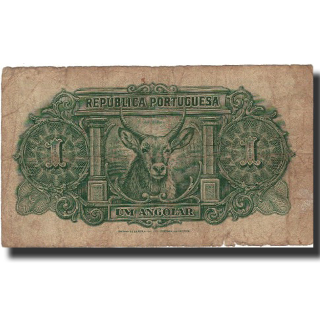 Banknote, Angola, 1 Angolar, 1942, 1942, KM:68, VF(30-35)