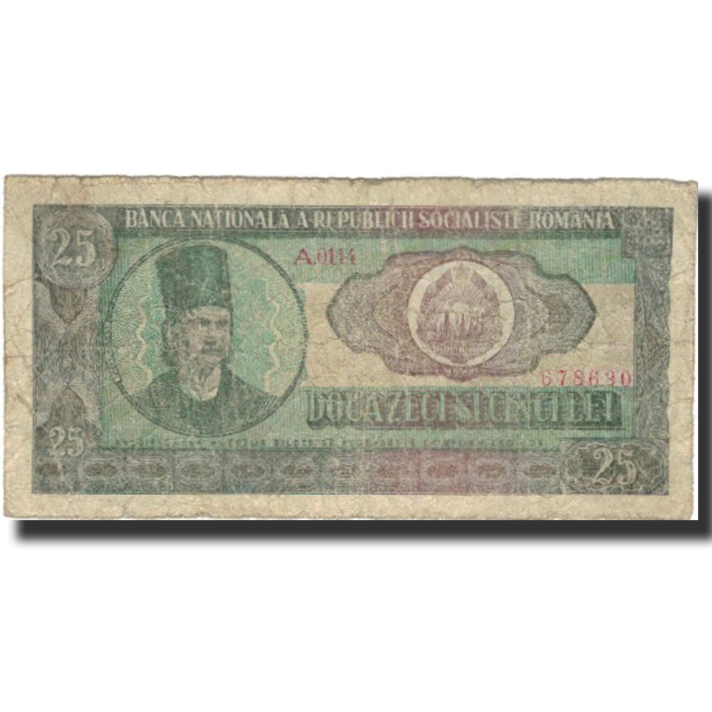 Geldschein, Rumänien, 25 Lei, 1966, 1966, KM:95a, SGE