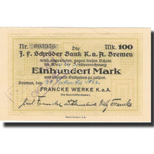 Banknote, Germany,BREMON, 100 Mark, 1922, 1922-09-29, AU(55-58)