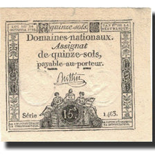 Frankrijk, 15 Sols, 1793, 1793-05-23, TB, KM:A69b, Lafaurie:166