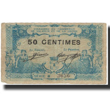 France, Valence, 50 Centimes, 1915, EF(40-45), Pirot:127-6