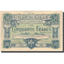 France, Lille, 50 Francs, 1916, AU(50-53), Pirot:59-1613, LILLE