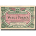 France, Lille, 20 Francs, 1916, AU(55-58), Pirot:59-1611