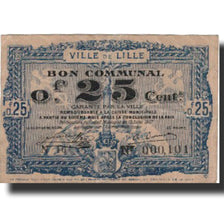 Francia, Lille, 25 Centimes, 1917, BC+, Pirot:59-1621