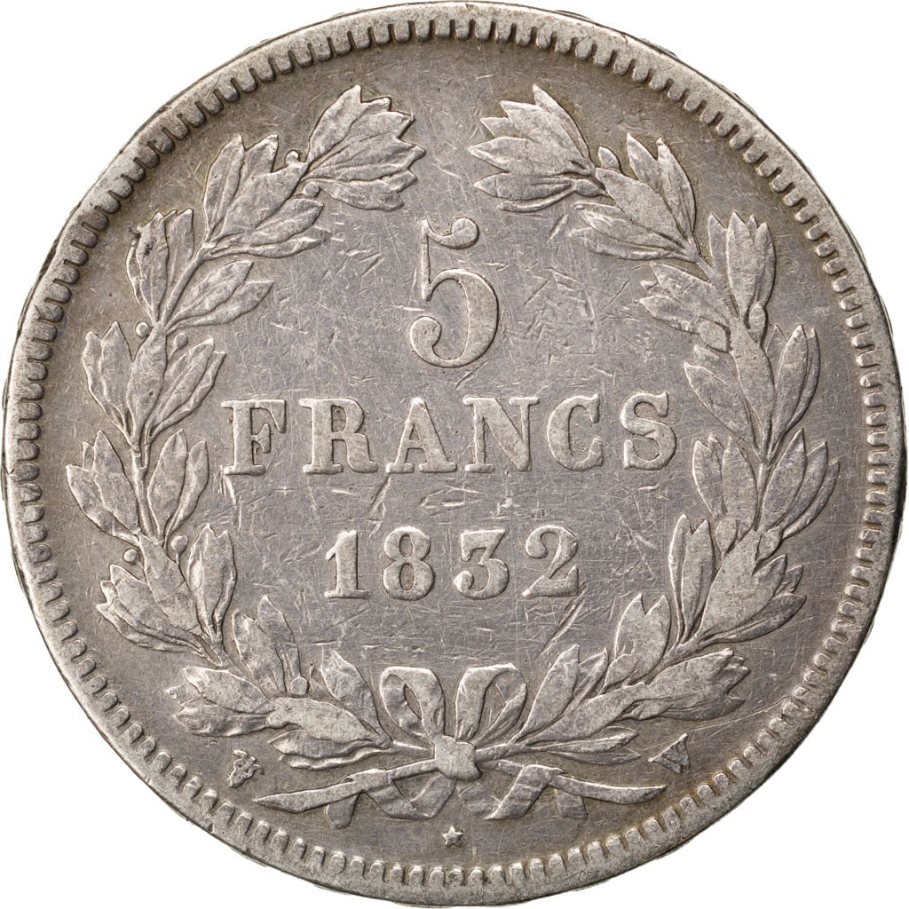 Monnaie, France, Louis-Philippe, 5 Francs, 1832, Lille, TB, Argent, KM:749.13