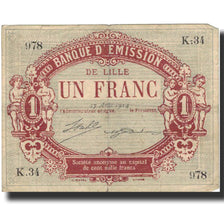 France, Lille, 1 Franc, 1914, TB, Pirot:59-1589