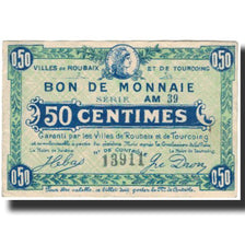 Francia, Roubaix et Tourcoing, 50 Centimes, MB+, Pirot:59-2050
