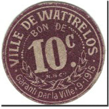France, Wattrelos, 10 Centimes, 1915, EF(40-45), Pirot:59-3270