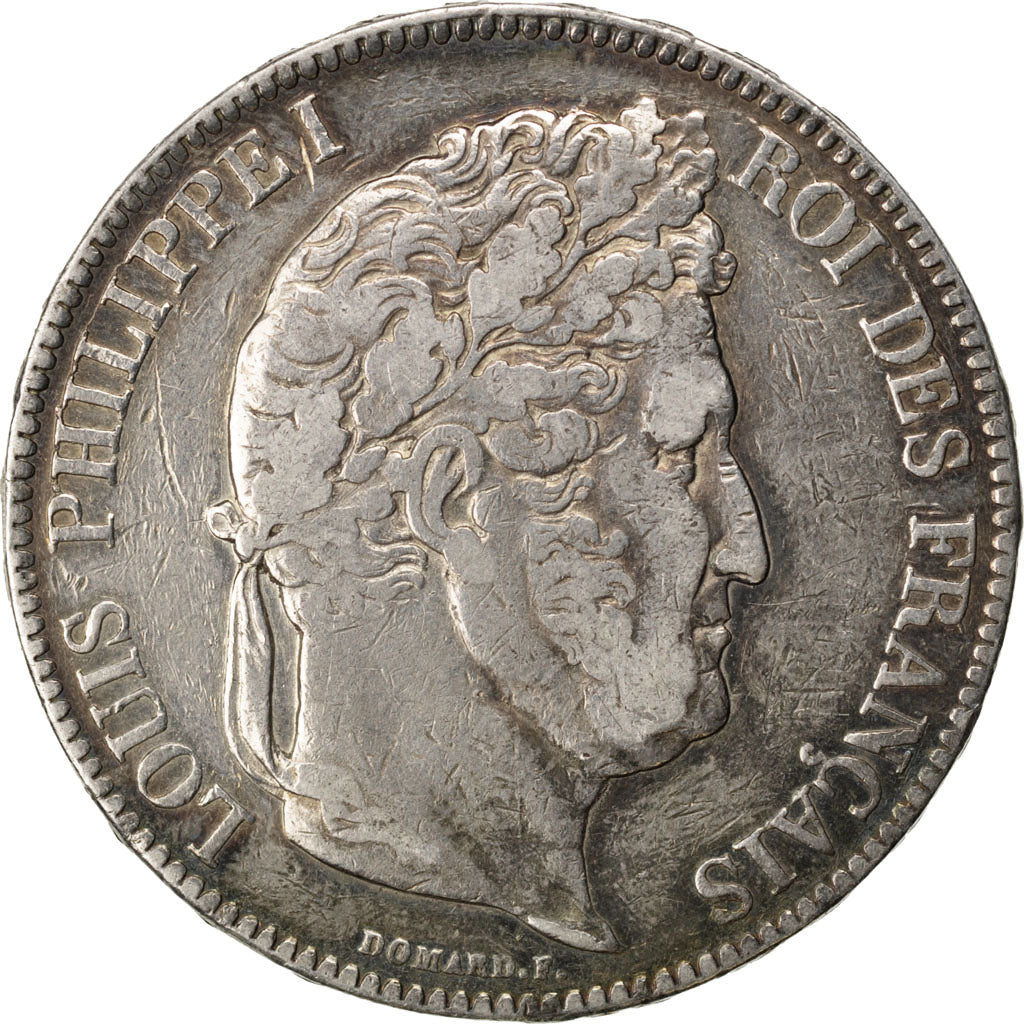 Coin, France, Louis-Philippe, 5 Francs, 1833, Paris, VF(30-35), Silver