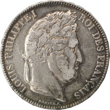 Coin, France, Louis-Philippe, 5 Francs, 1833, Paris, VF(30-35), Silver