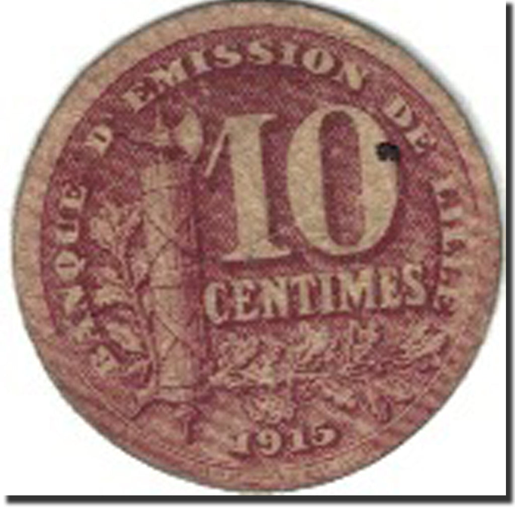 France, Lille, 10 Centimes, 1915, VF(20-25), Pirot:59-3059