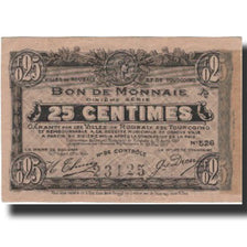 France, Roubaix et Tourcoing, 25 Centimes, TTB, Pirot:59-2128