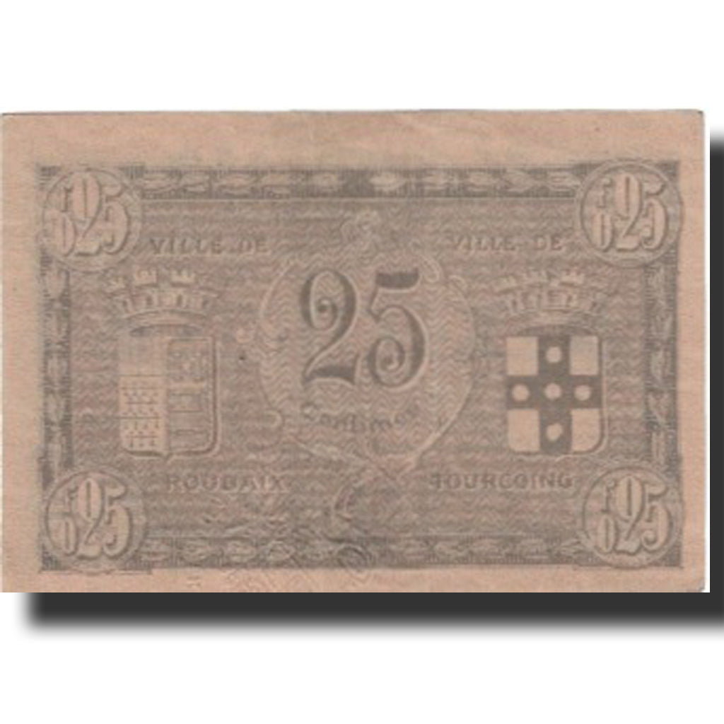 France, Roubaix et Tourcoing, 25 Centimes, TTB, Pirot:59-2128