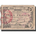 France, Laon, 2 Francs, 1916, TB+, Pirot:02-1310