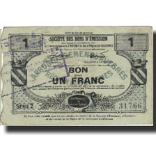 France, Avesnes, 1 Franc, 1916, VF(30-35), Pirot:59-203