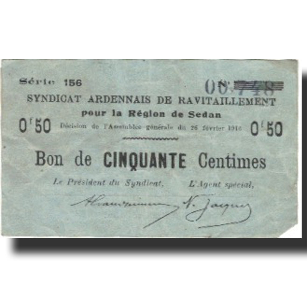 Francia, Sedan, 50 Centimes, 1916, MB+, Pirot:08-282