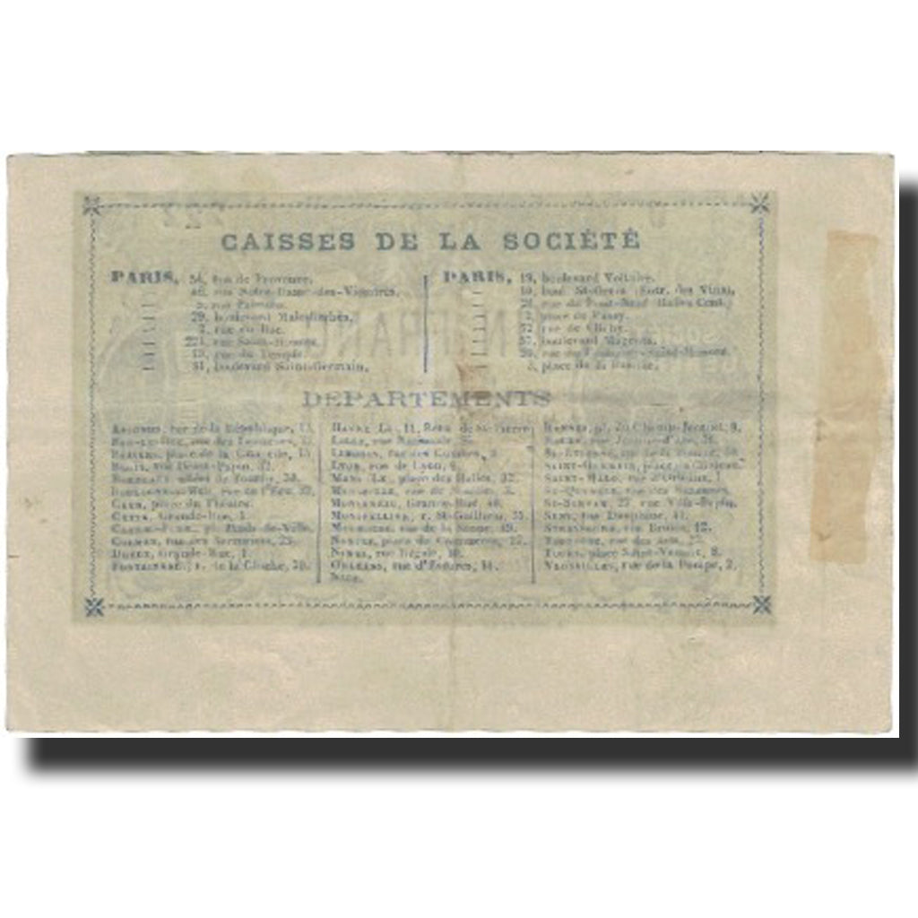 France, Paris, 1 Franc, 1871, AU(50-53)