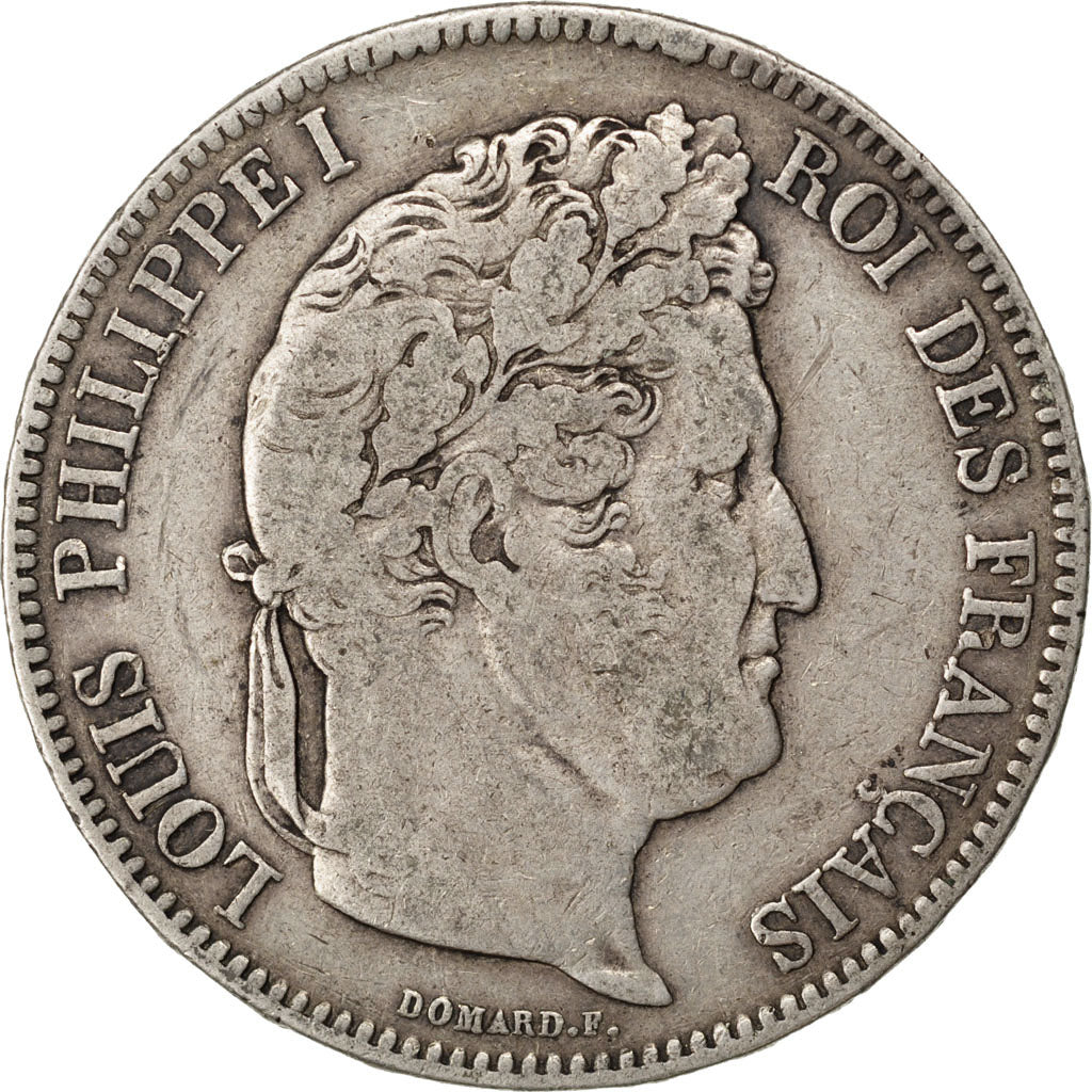FRANCE, Louis-Philippe, 5 Francs, 1833, La Rochelle, KM #749.5, VF(20-25),...