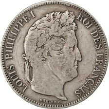 FRANCE, Louis-Philippe, 5 Francs, 1833, La Rochelle, KM #749.5, VF(20-25),...
