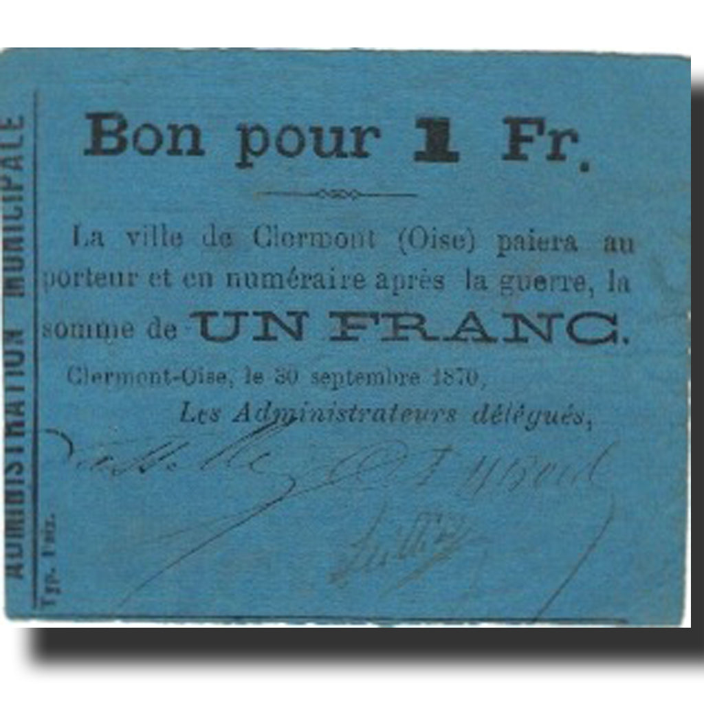 França, CLERMONT, 1 Franc, 1870, EF(40-45)
